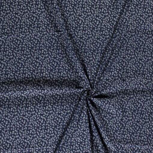 Jeansblume dunkelblau - Van Mook Stoffen