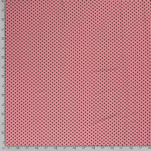 Jersey Stoff mit Punkten alt rosa gedruckt - Van Mook Stoffen