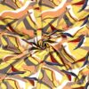 Polyestermix stof bedrukt abstrakt geel