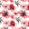 Jerseystoff bedruckte Blumen rosa - Van Mook Stoffen