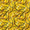 Halbleinenstoff abstrakt gelb bedruckt - Van Mook Stoffen