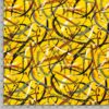 Halbleinenstoff abstrakt gelb bedruckt - Van Mook Stoffen